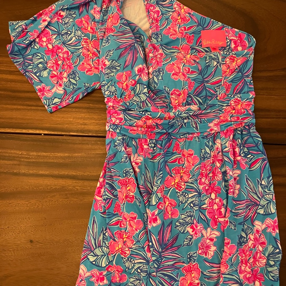 Lilly Pulitzer Floral Dress - Teal, Pink & Navy